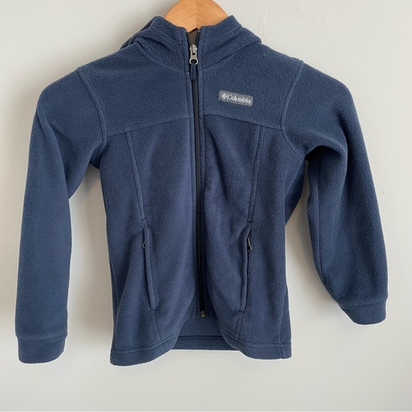 Columbia | Blue Hooded Fleece Jacket Kids XS (6/7) - Picture 1 of 8